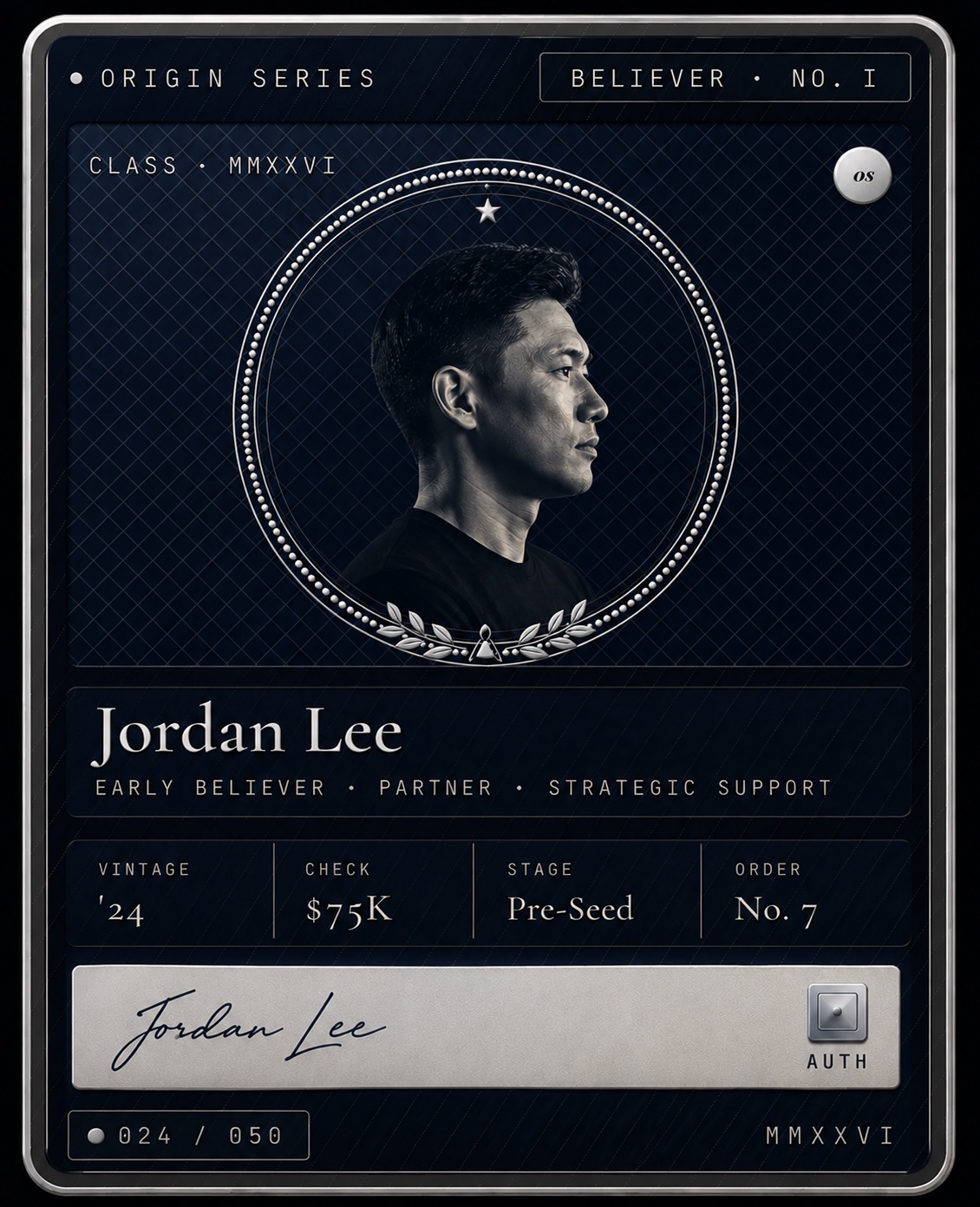 Believer Series card — Jordan Lee, Early Believer